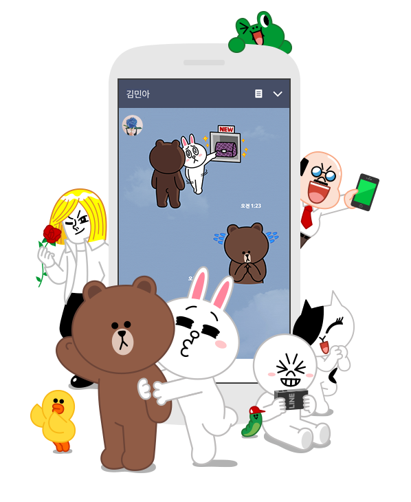 대화가 더욱 즐거워지는 LINE 스티커